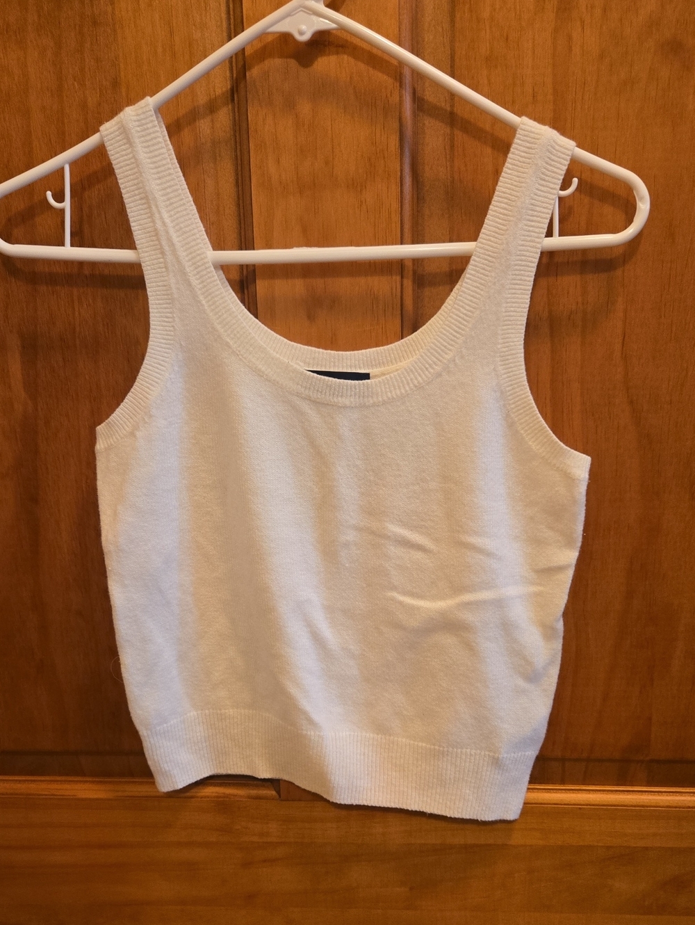 Classic White Knit Tank Top - Women